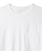 Closeup of collar of plain white t-shirt